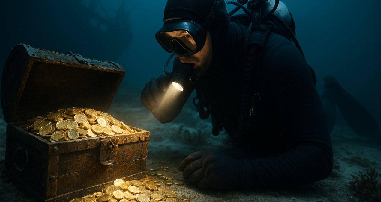 Öğrendiği yöntemle suyun altında 1 milyon dolarlık madeni para buldu ogrendigi yontemle suyun altinda 1 milyon dolarlik madeni para buldu NstMriO6.jpg